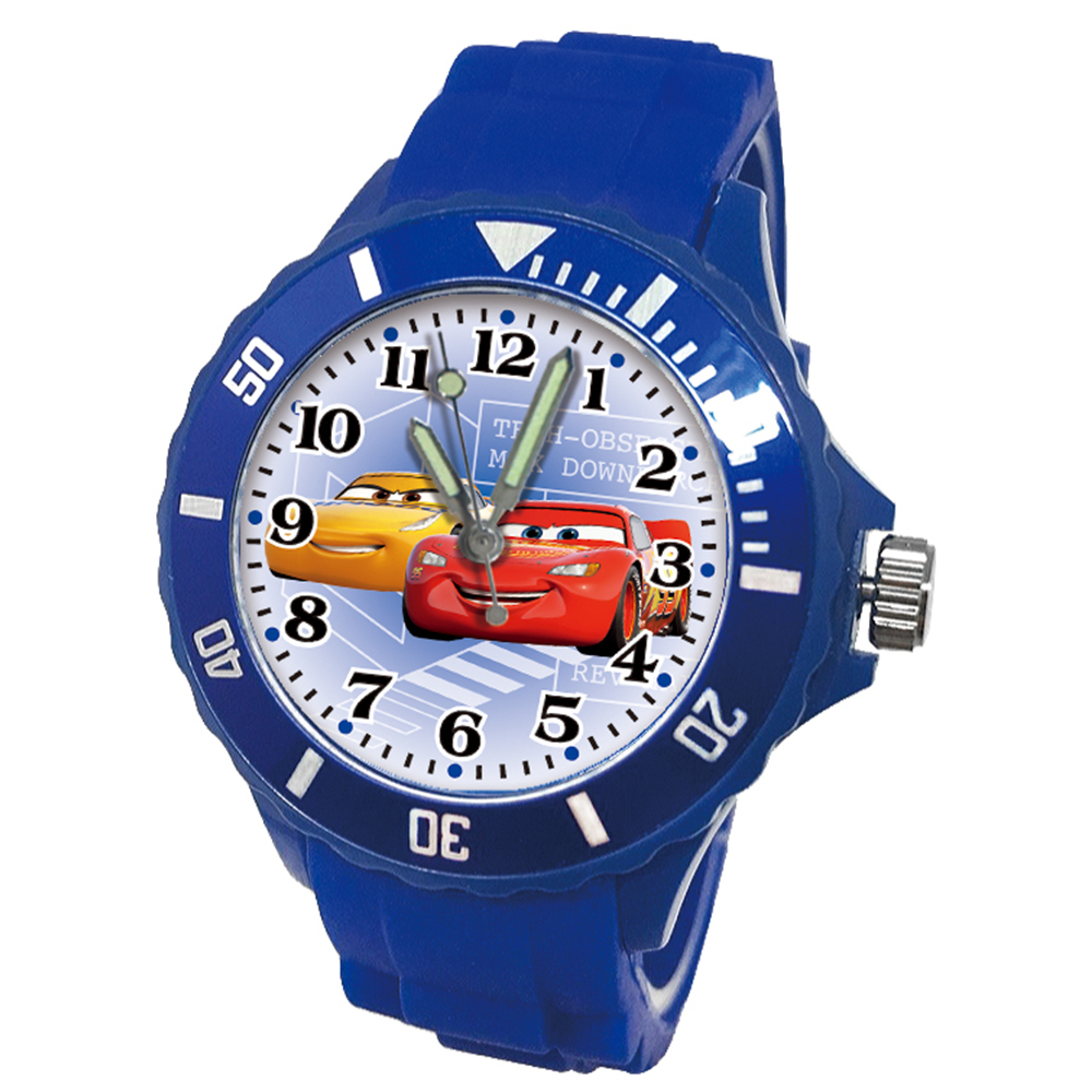 【皮克斯】汽車總動員運動彩帶錶 (水藍色)