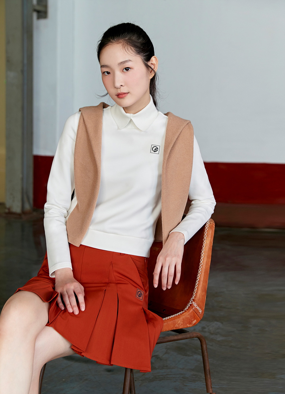 女款 M8 韓國正品FanTom同步/韓風高球彈性百摺裙褲裙/春夏秋冬百摺裙褲