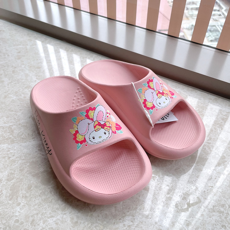 23002-KT Sanrio Hello Kitty Rabbit Thick Crust Waterproof Slipper #TW-AS23-922013 Pink