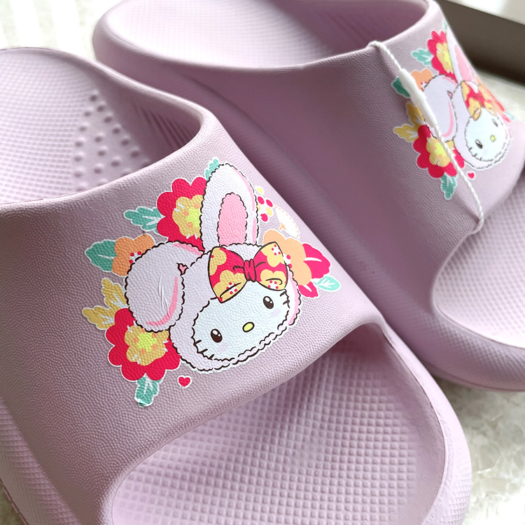 23002-KT Sanrio Hello Kitty Year of Rabbit Thick Crust Waterproof Slipper #TW-AS23-922013 Purple