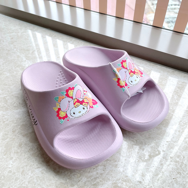 23002-KT Sanrio Hello Kitty Year of Rabbit Thick Crust Waterproof Slipper #TW-AS23-922013 Purple