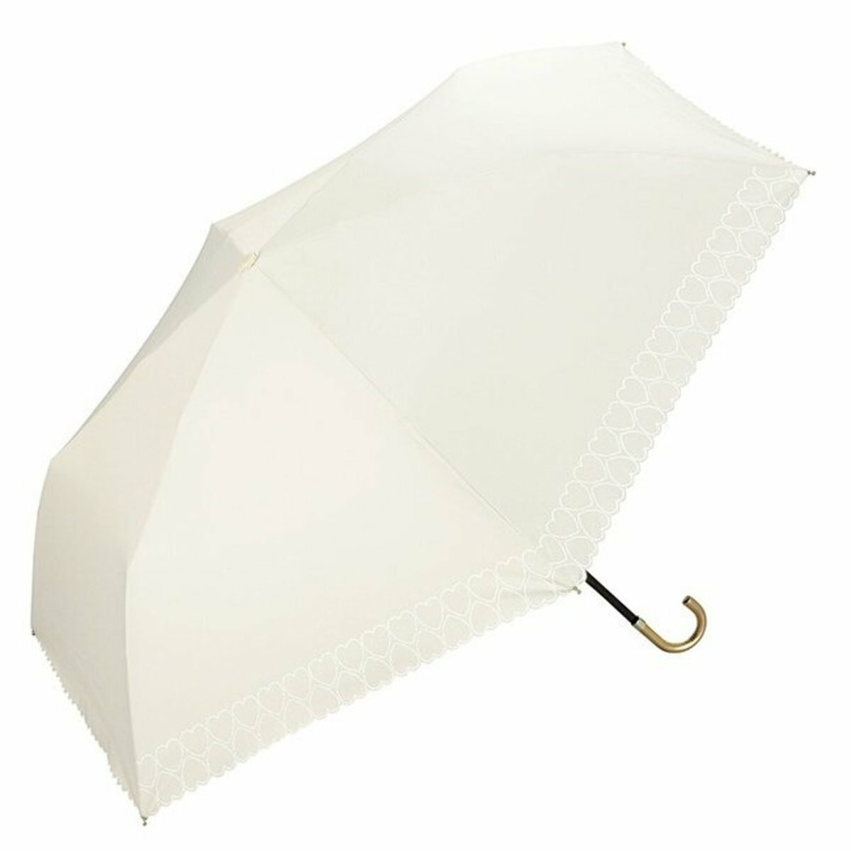 WPC - 日本 防UV/隔熱 晴雨兼用折疊傘(白色) 50cm (平行進口)