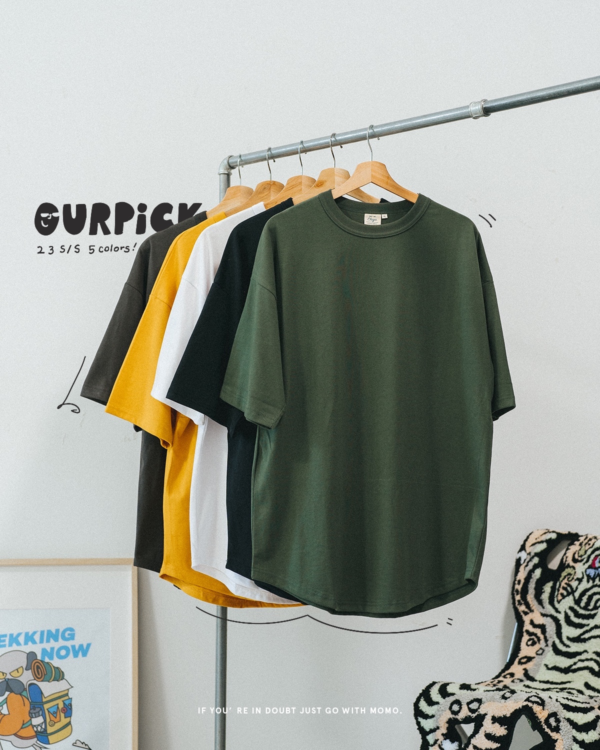 OurPick 7.3oz 厚磅寬版圓弧短袖