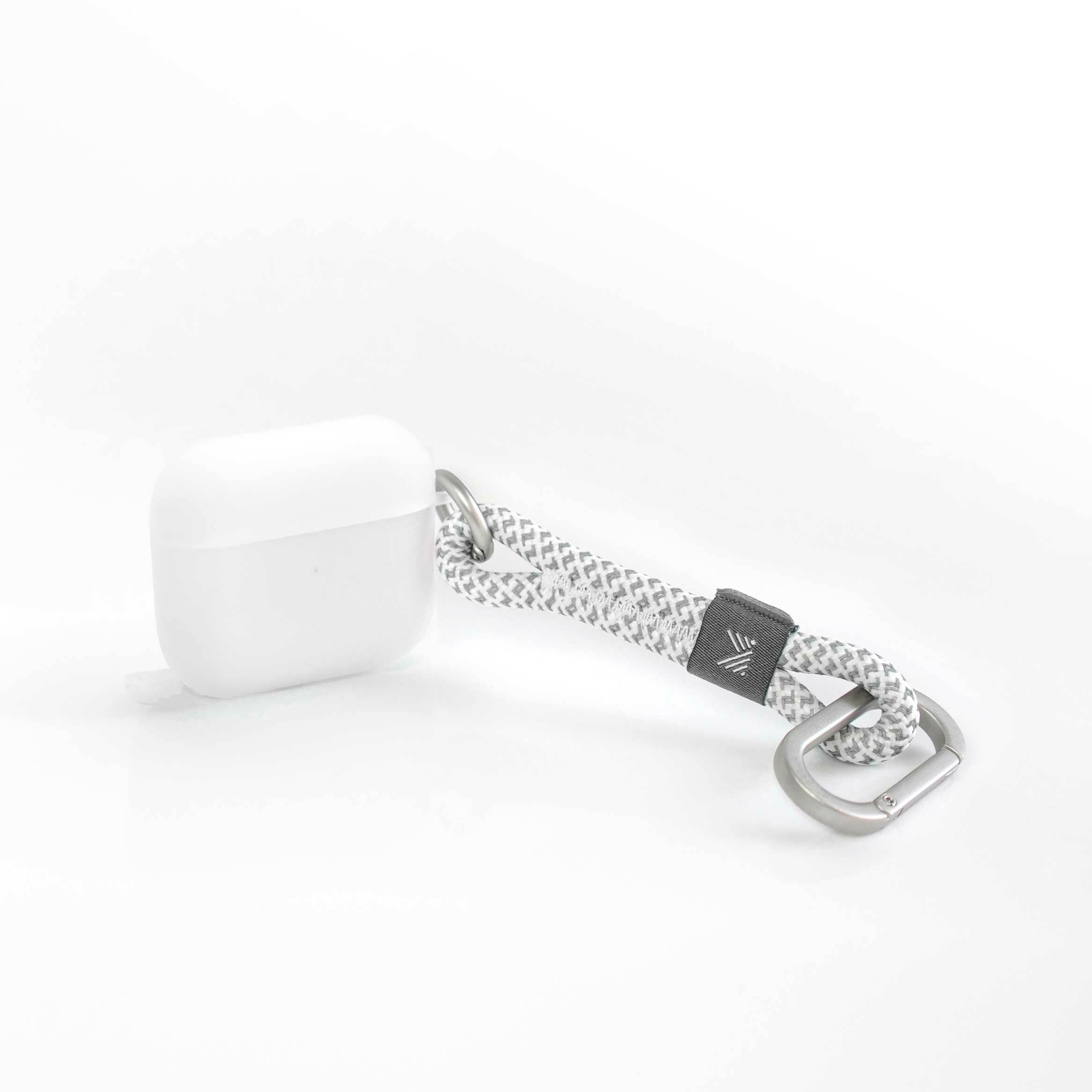 ESSENTIALS | Dust Proof Translucent Soft Plastic Case for AirPods 3 with Strap  - Grey