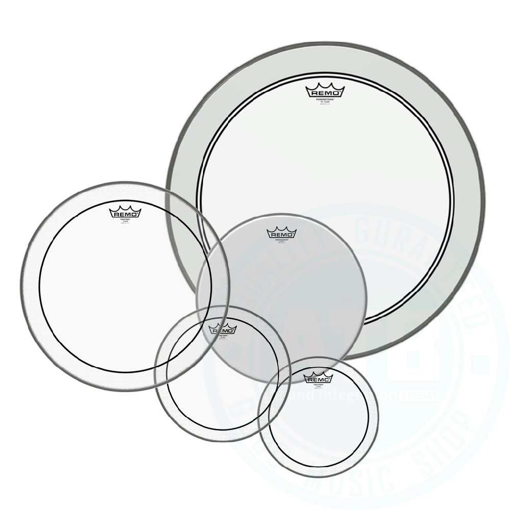 Remo Remo / Pinstripe(PP-2420-PS) 鼓皮套組(含10/12/14/16/22吋) — 三峽鼓 / 打擊｜YA! 玩音樂