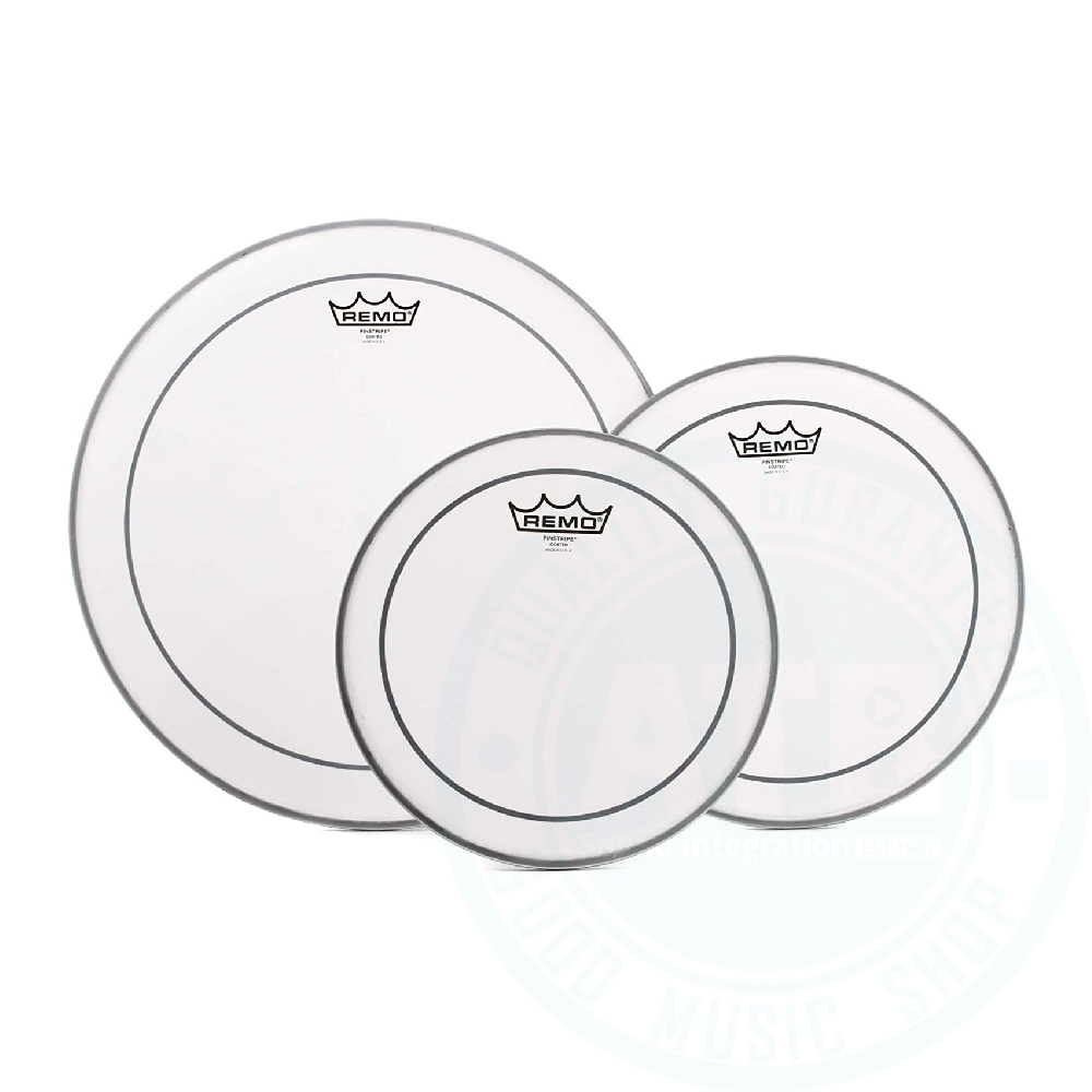 Remo Remo / Pinstripe Coated(PP-1452-PS) 雙層7mil 霧面鼓皮套組(含10/12/16吋) — 三峽鼓 / 打擊｜YA! 玩音樂