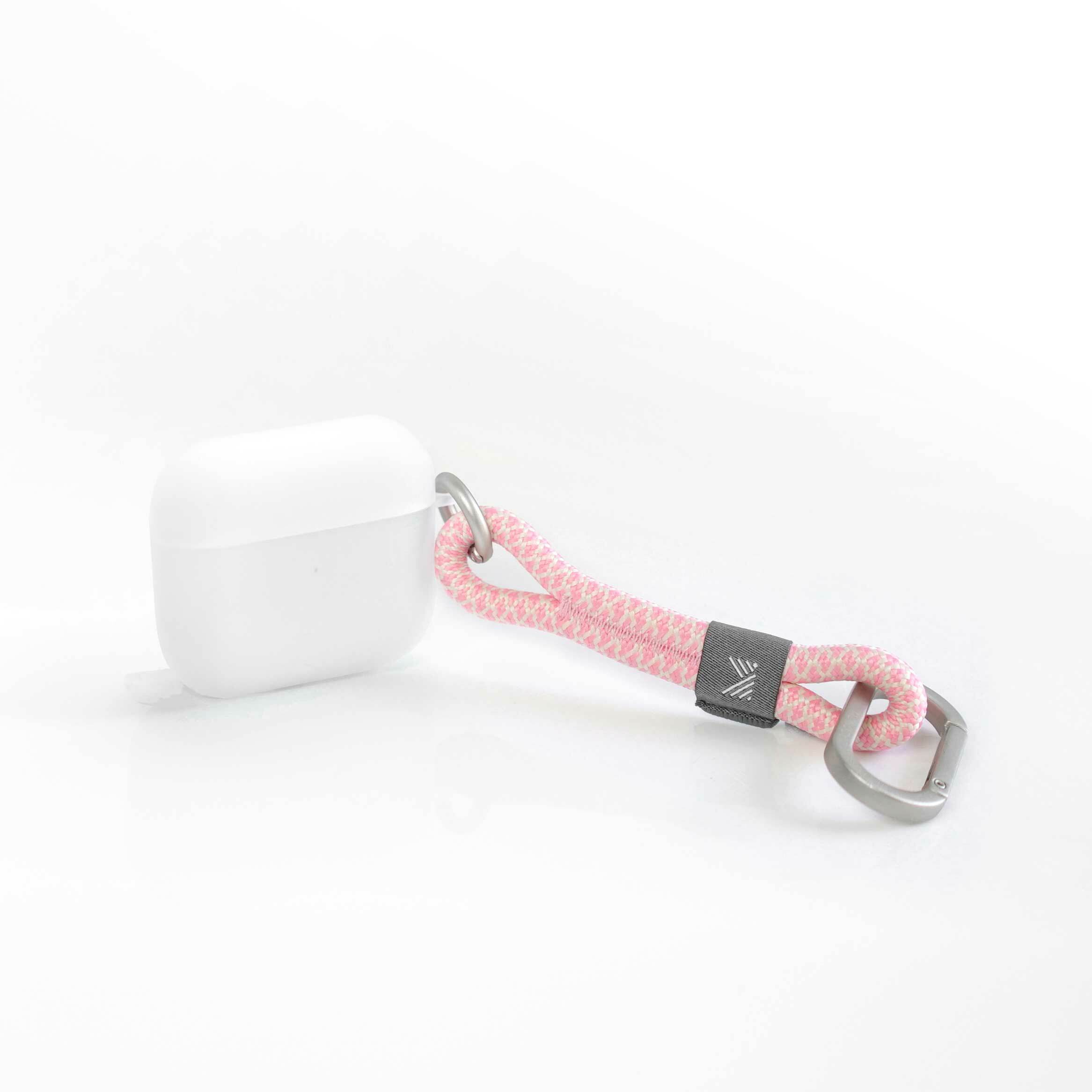ESSENTIALS | Dust Proof Translucent Soft Plastic Case for AirPods 3 with Strap  - Pink