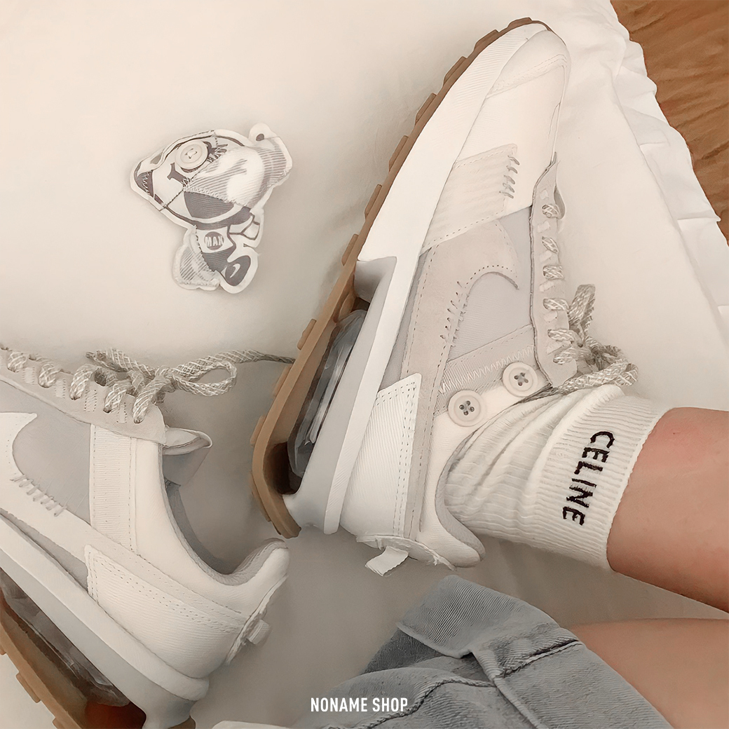NIKE AIR MAX PRE-DAY  積木 巫毒娃娃 拼接 車縫線 氣墊 休閒鞋 灰白 (女款)