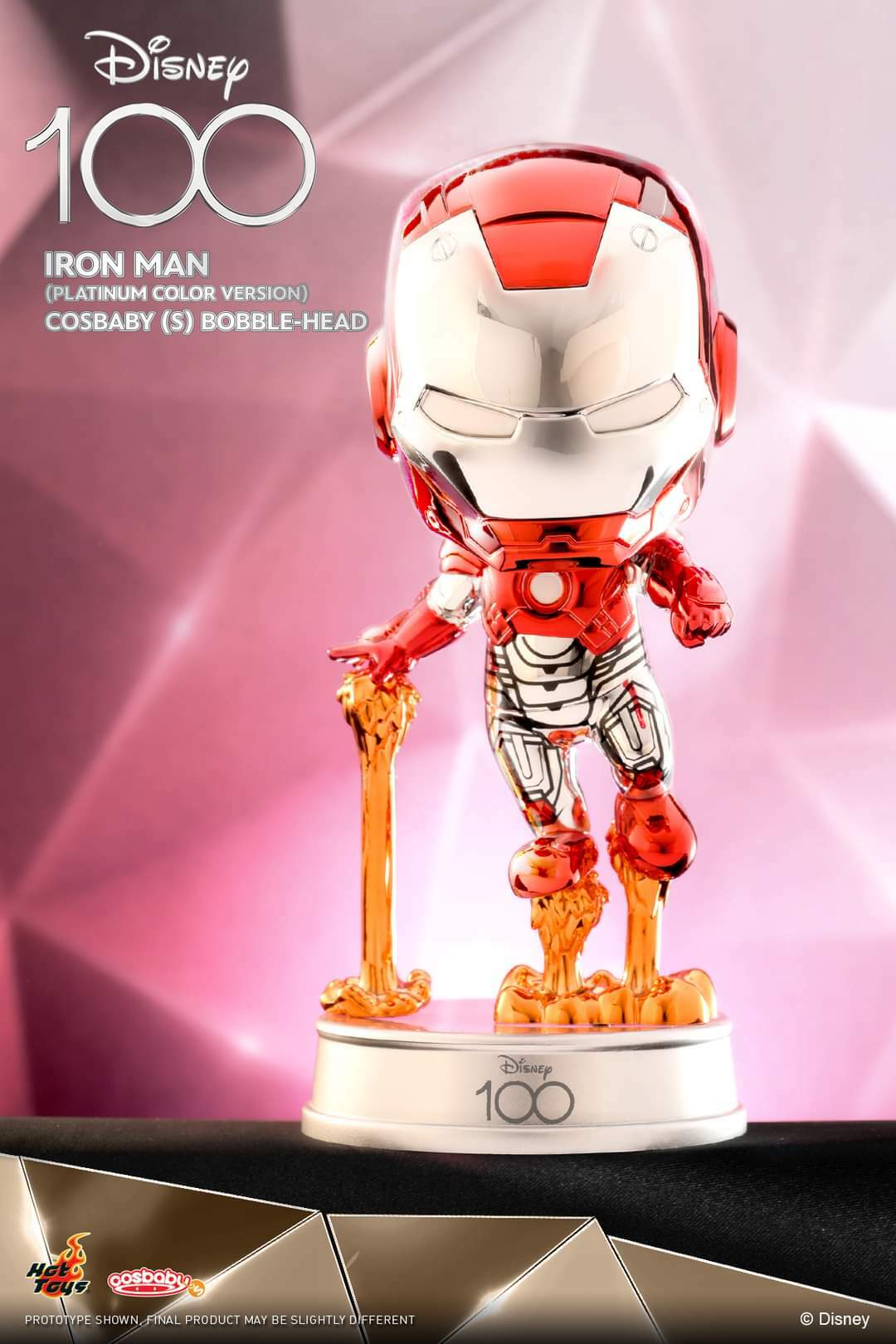 Hot Toys Disney 100 Iron Man Cosbaby Platinum Col