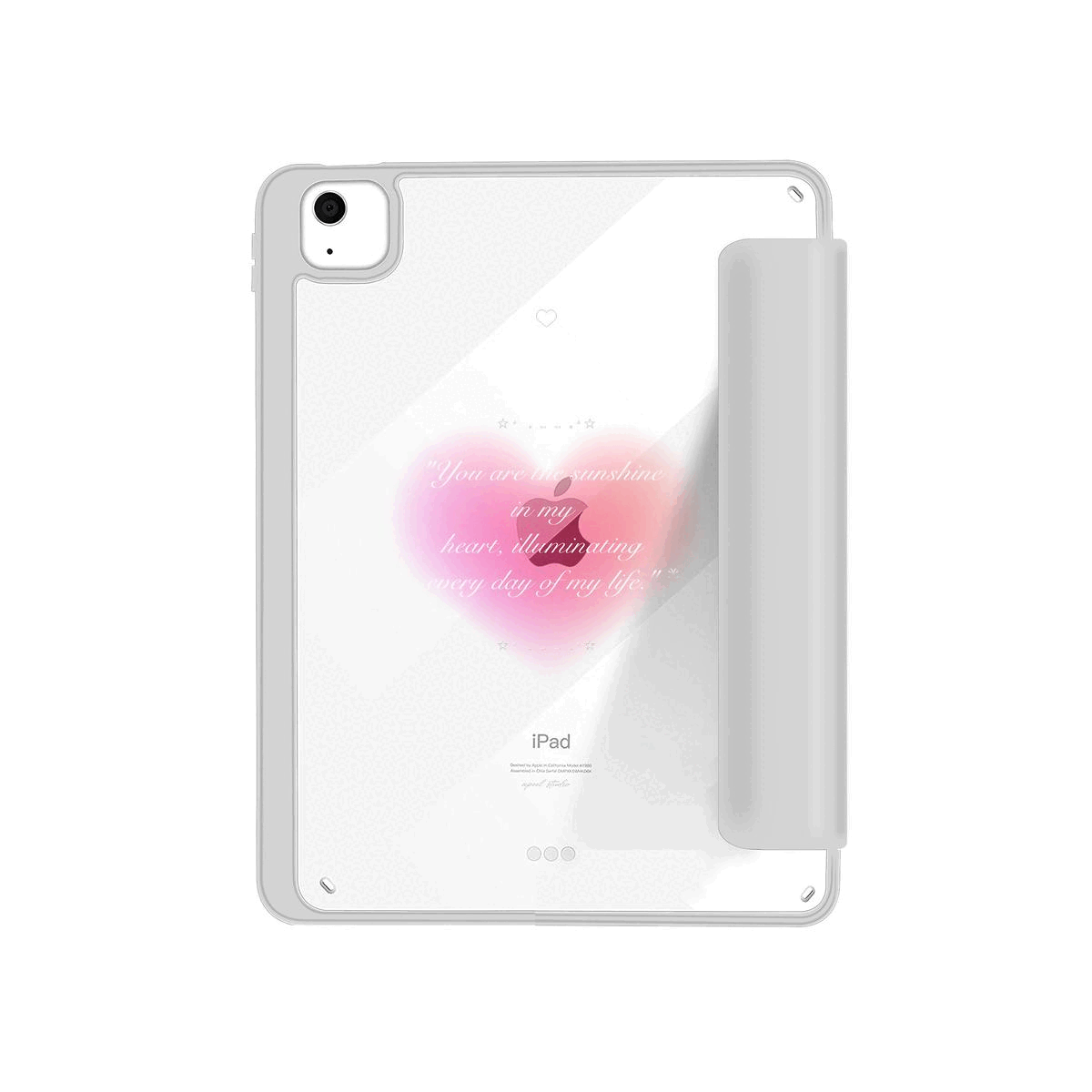 Gentle Love iPad Trifold Cover with pencil holder