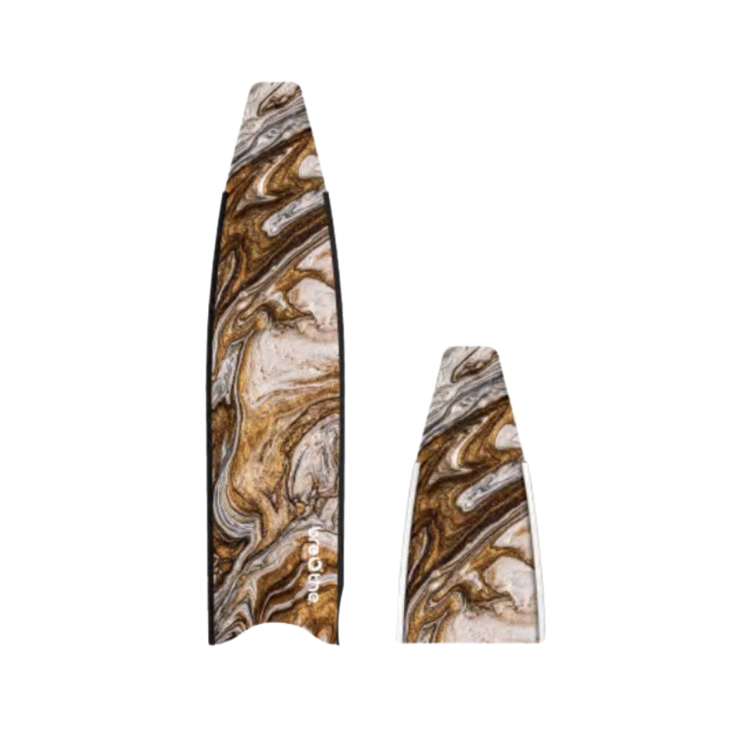 ▲水呼吸breathe 碳纖維長蛙鞋板 鋅黃 15-A-09