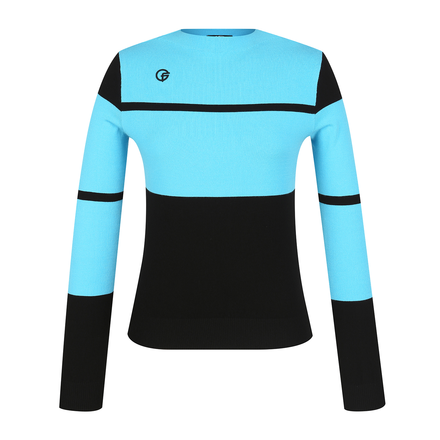 女款 M8 韓版春裝New/韓國正品FanTom同步/韓風高球拼色撞色長袖針織衫T卹/高爾夫球女裝