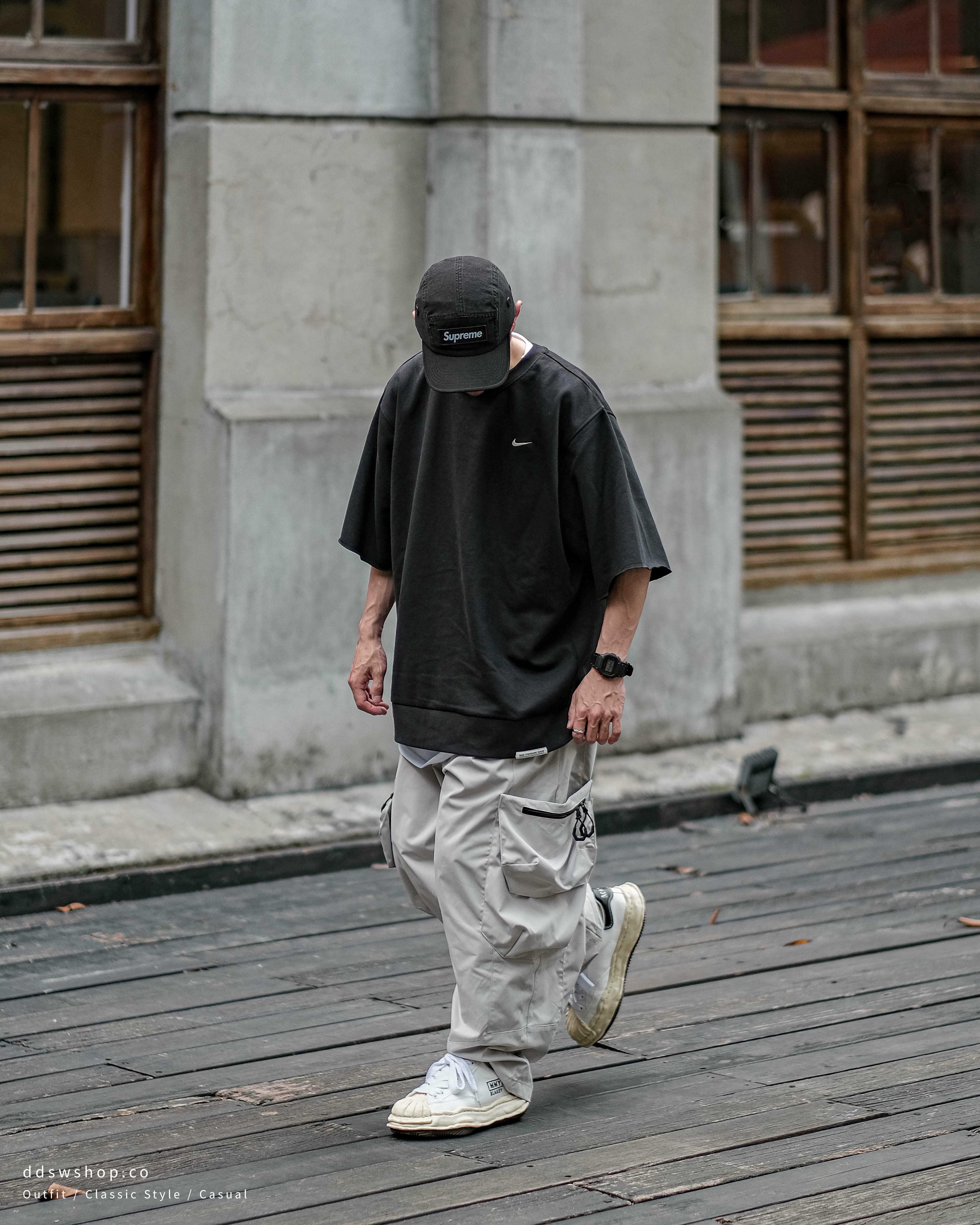 Nike Dri-fit 短袖 不修邊袖口 刺繡小Logo 寬鬆版型 黑色 CV1940-010 米白色 CV1940-133