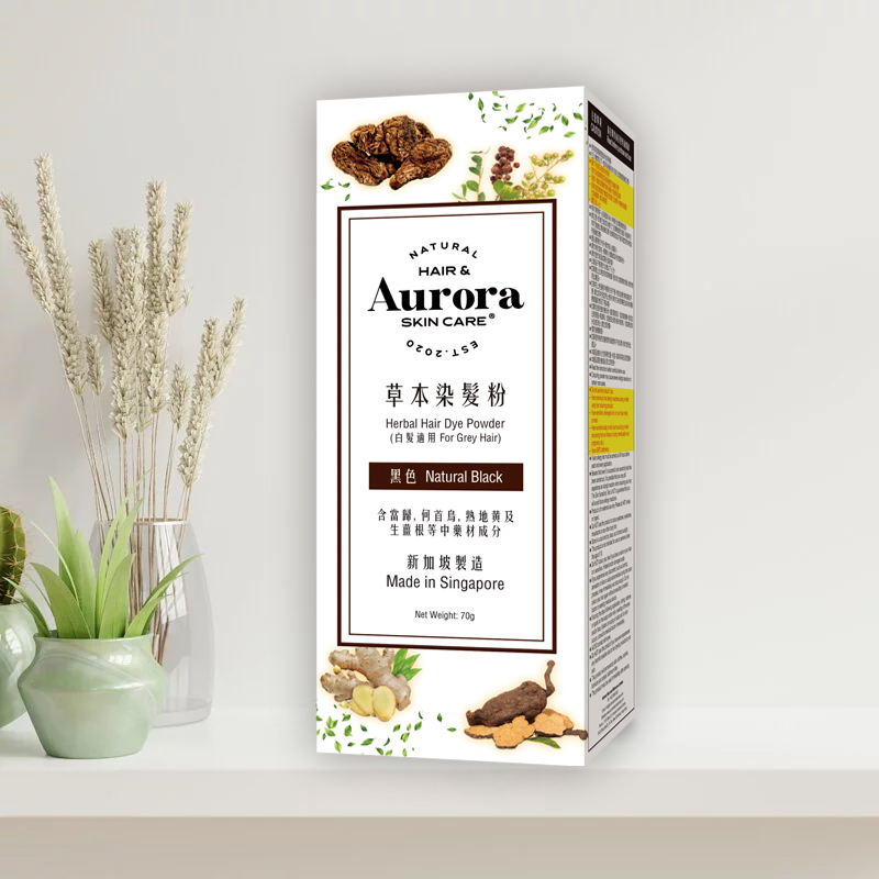 Aurora 草本染髮粉 (黑色) (白髮用)
