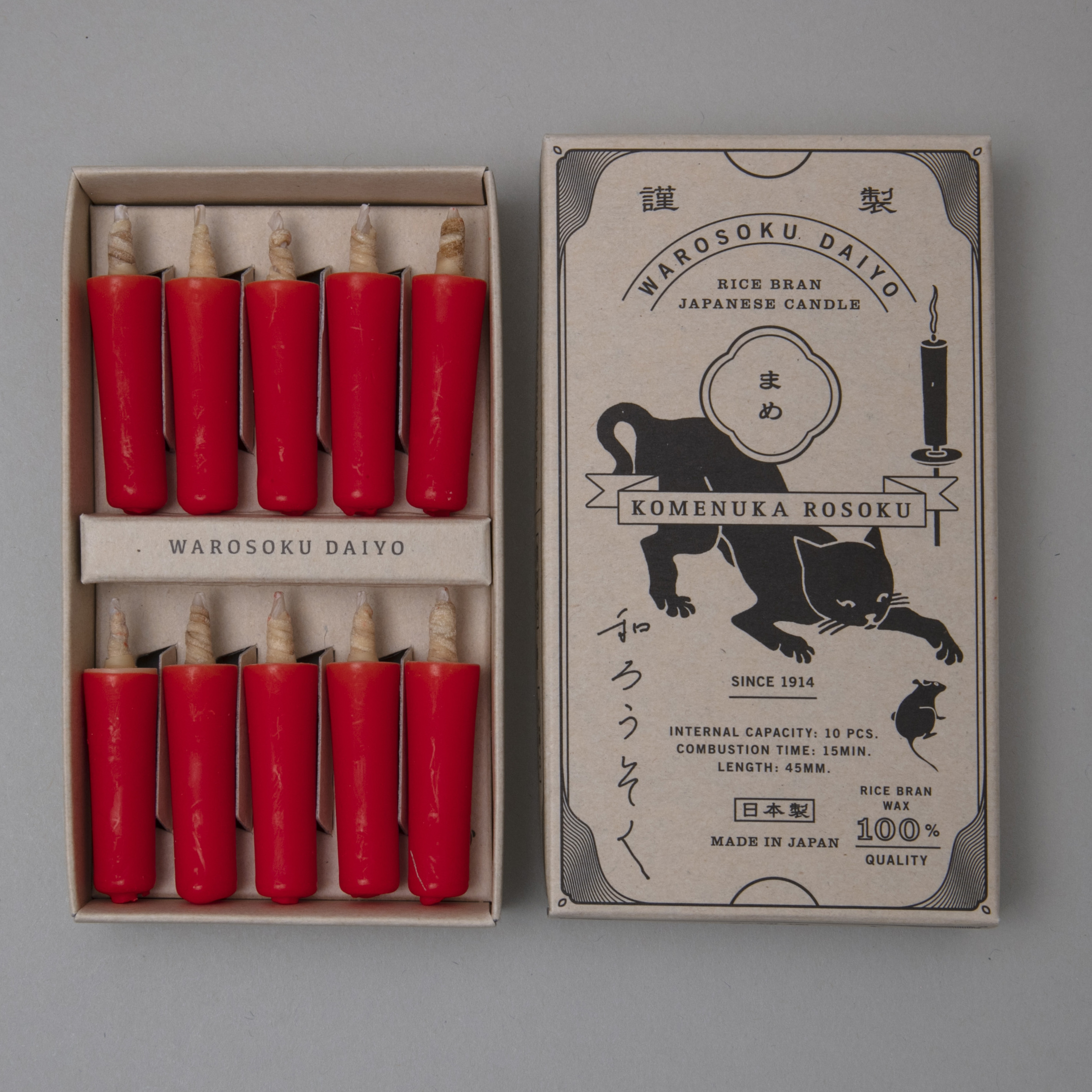 DAIYO 米蠟燭條盒組-紅色