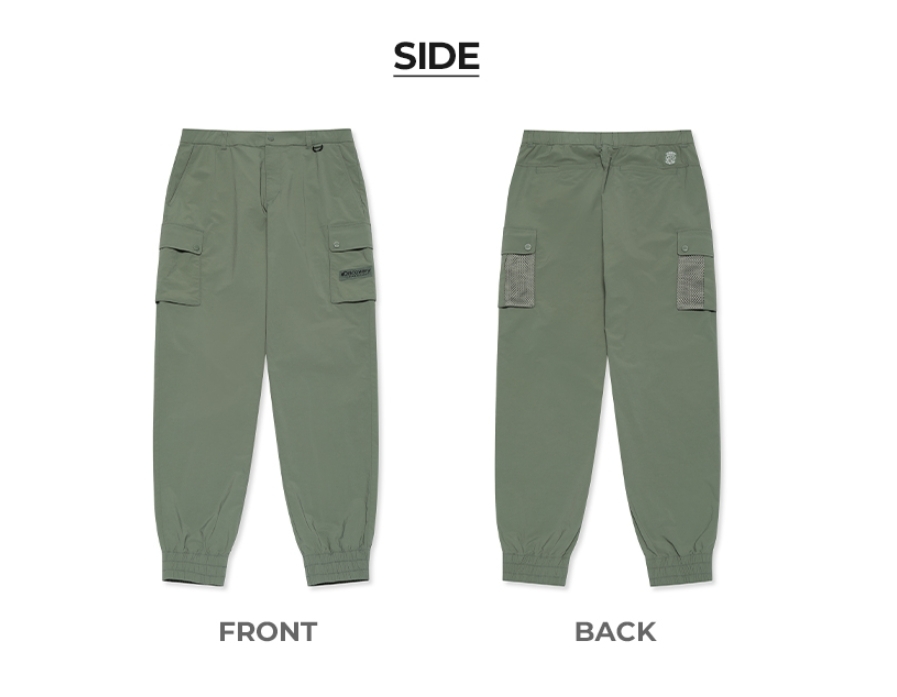 韓國代購 Discovery Expedition Cool Touch 工裝 縮口褲 男 軍綠 MAR-