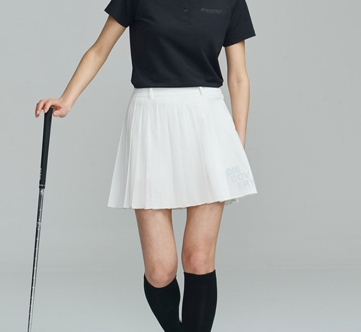 韓國代購 Discovery Expedition 百褶裙 高爾夫裙 LOGO 女 春夏 MAR-