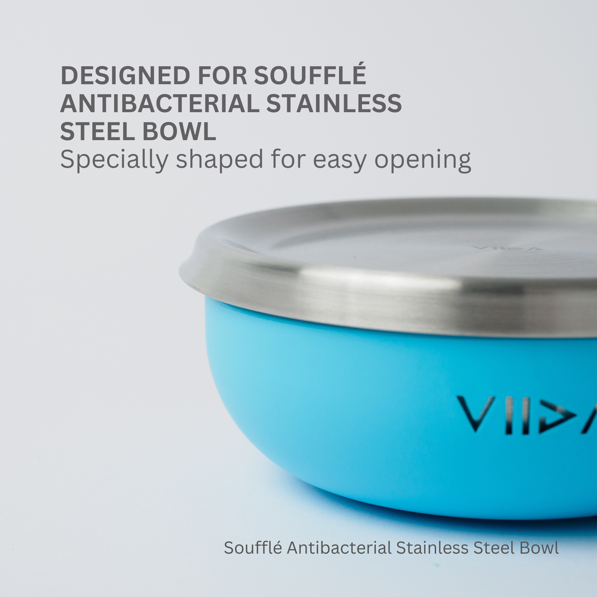 Viida Soufflé Antibacterial Stainless Steel Bowl Cover