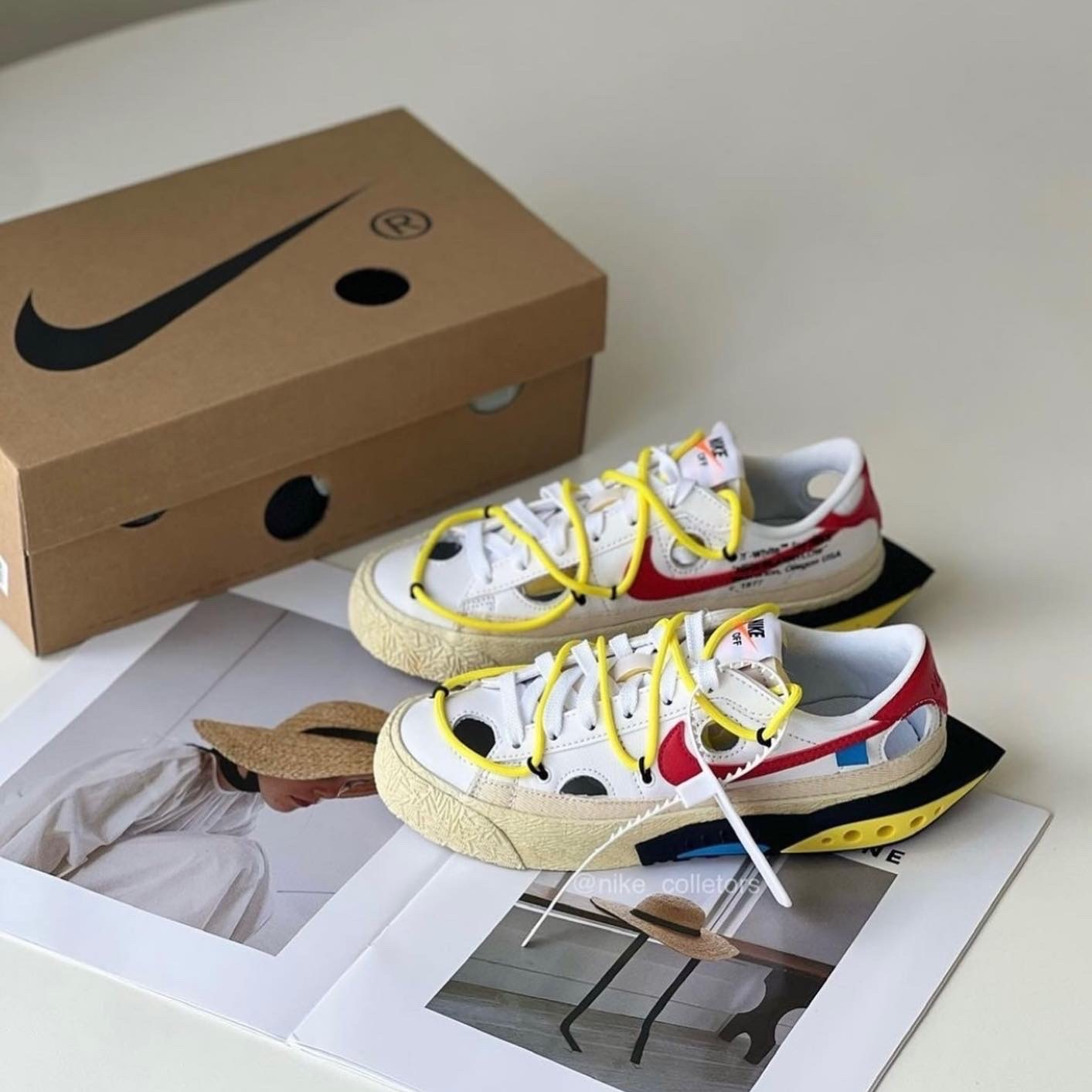 【Focus Store】現貨秒發 Off-White x Blazer Low 'White University Red' 白紅 DH7863-100