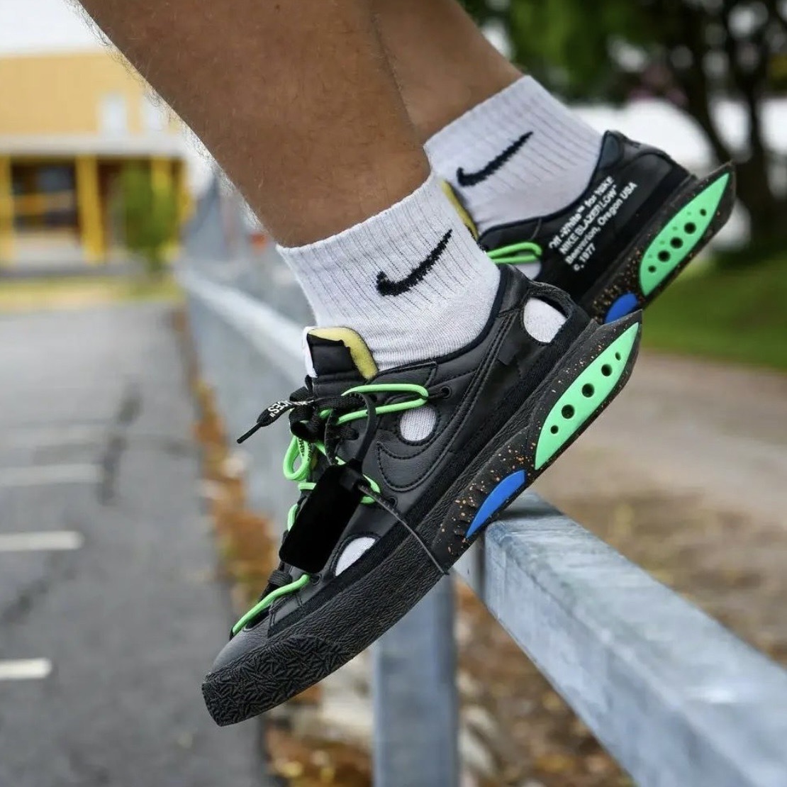 【Focus Store】預購 Off-White x Blazer Low "Black" 黑綠 DH7863-001