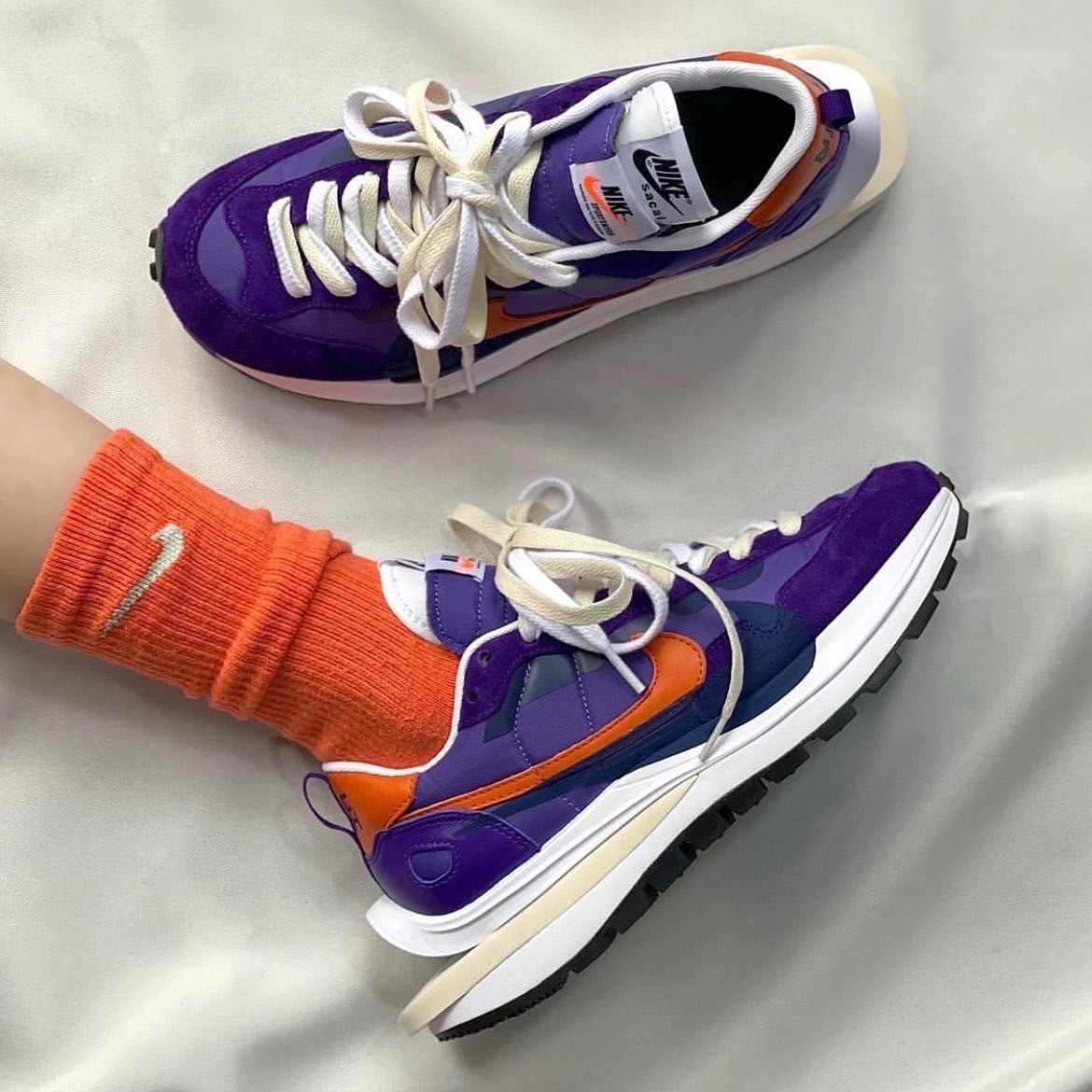 【Focus Store】零碼商品 Sacai x Nike VaporWaffle "Dark Iris" 黑紫 DD1875-500