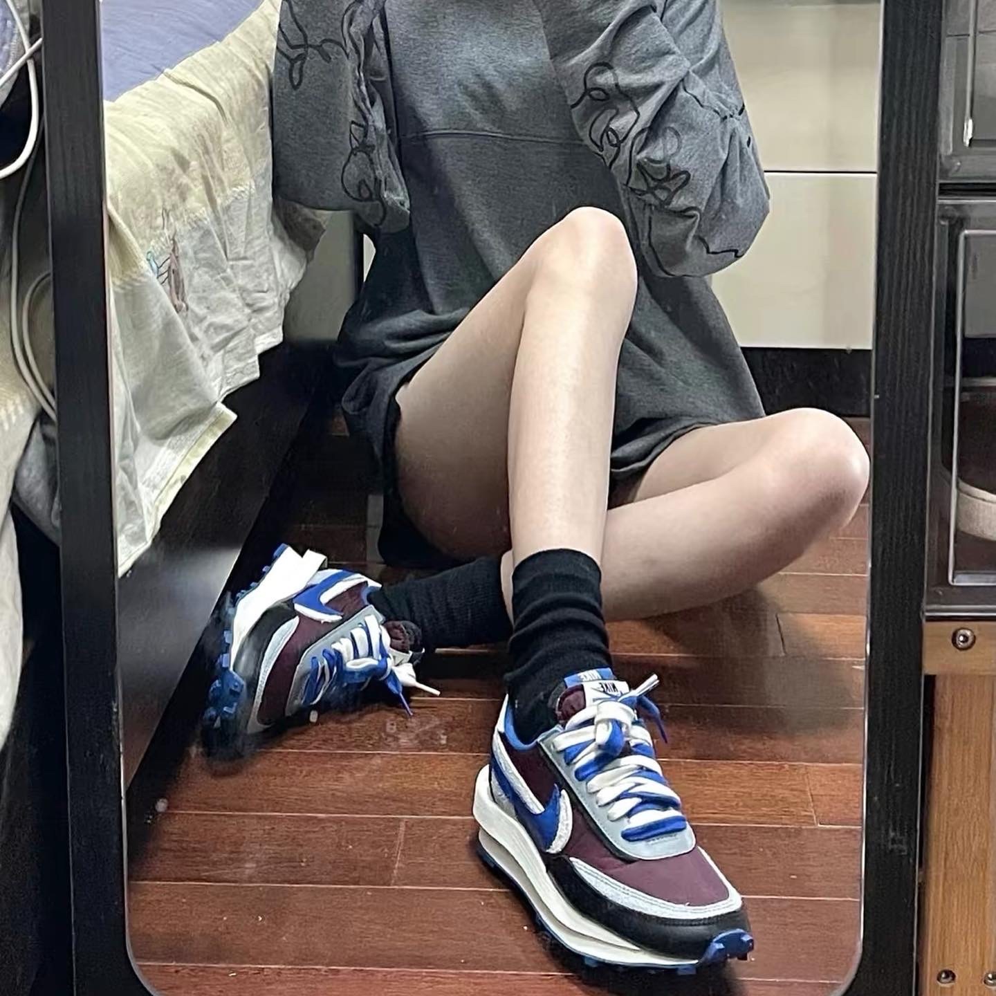 sacai x Undercover x LDWaffle 'Night Maroon Team Royal' DJ4877-600【現貨商品】