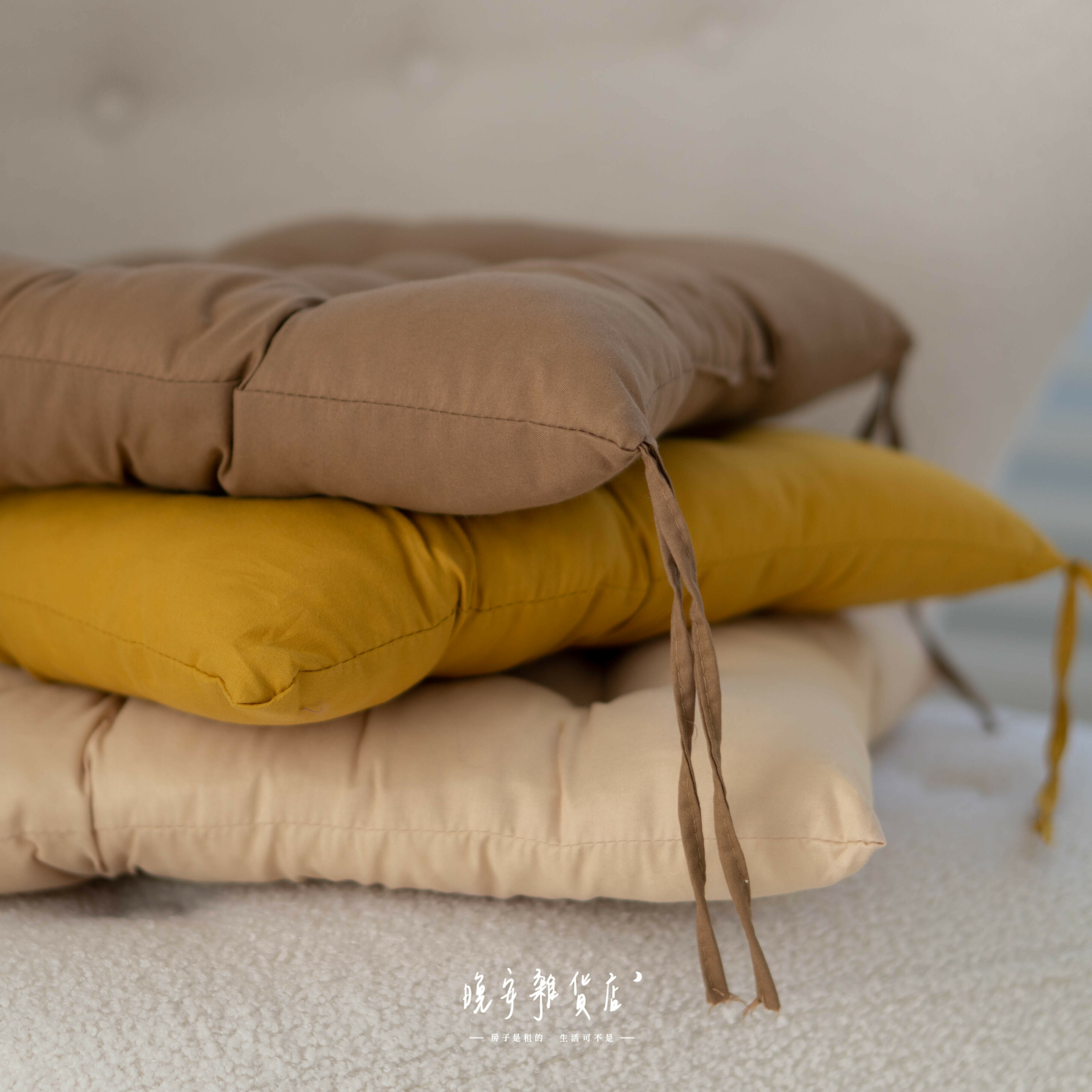 純色韓風坐墊【3color】