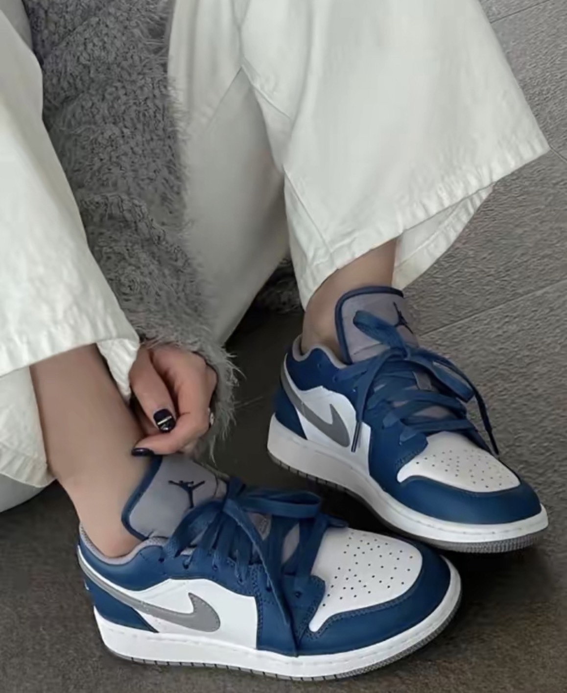 AIR JORDAN 1 LOW "True Blue" 藍 男女