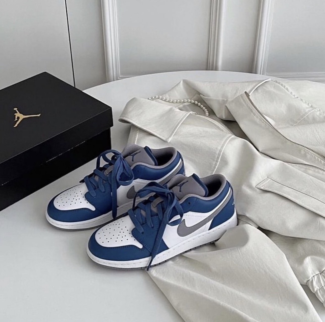 AIR JORDAN 1 LOW "True Blue" 藍 男女