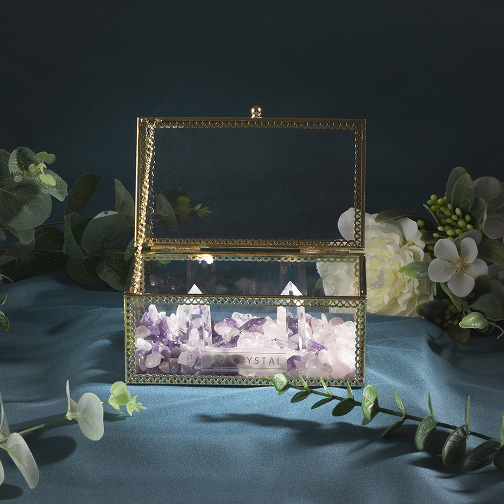 水晶收納盒【水晶消磁盒】雙格消磁盒
