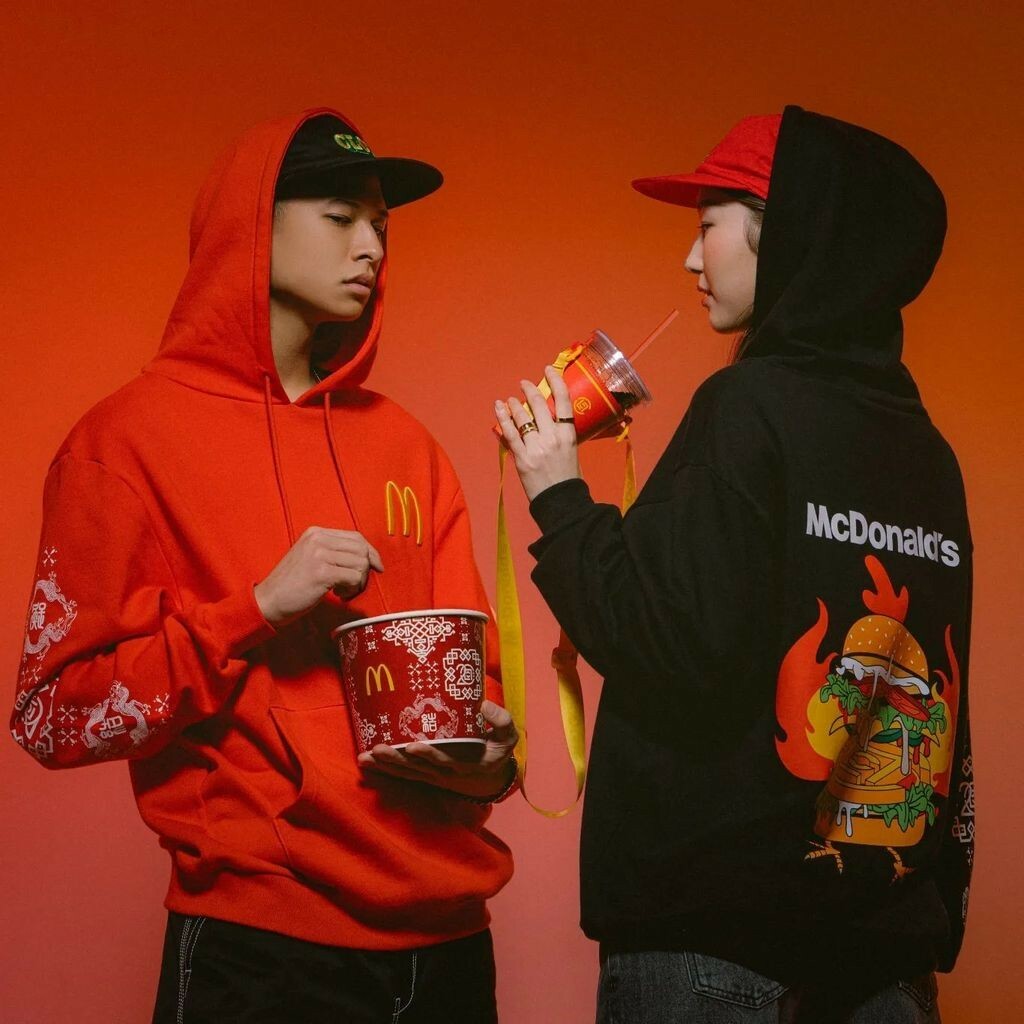 CLOT x 麥當勞 限定聯名款 漢堡圖案 帽T