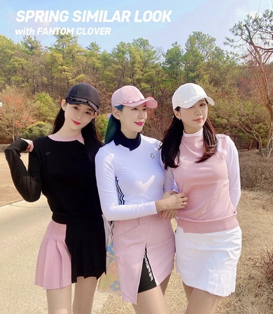 女【現貨】韓版春裝New/韓國正品FanTom同步/韓風高球字母拼色裙褲/韓流高爾夫品牌開叉裙褲/#MW112376