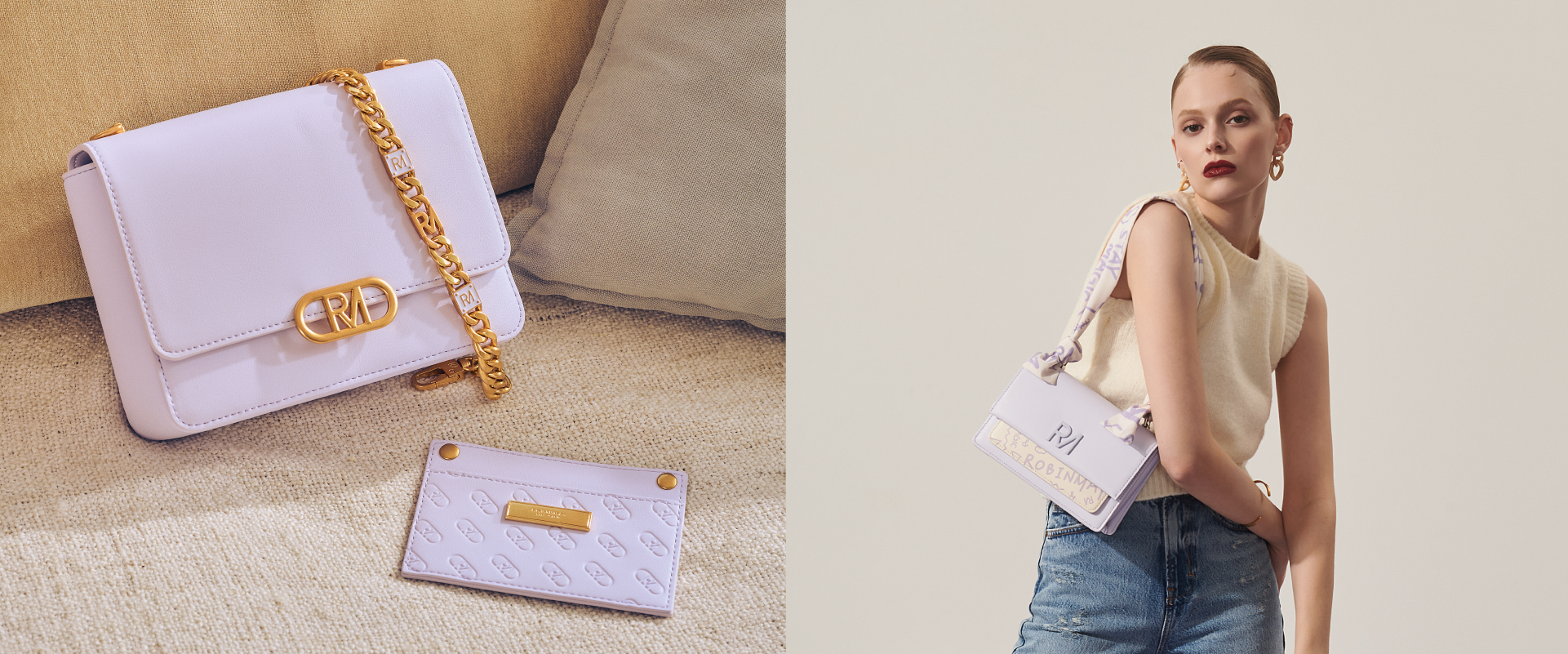 童趣風的 Ella 代言系列包款「狂派塗鴉斜背包」也換上冰淇淋紫