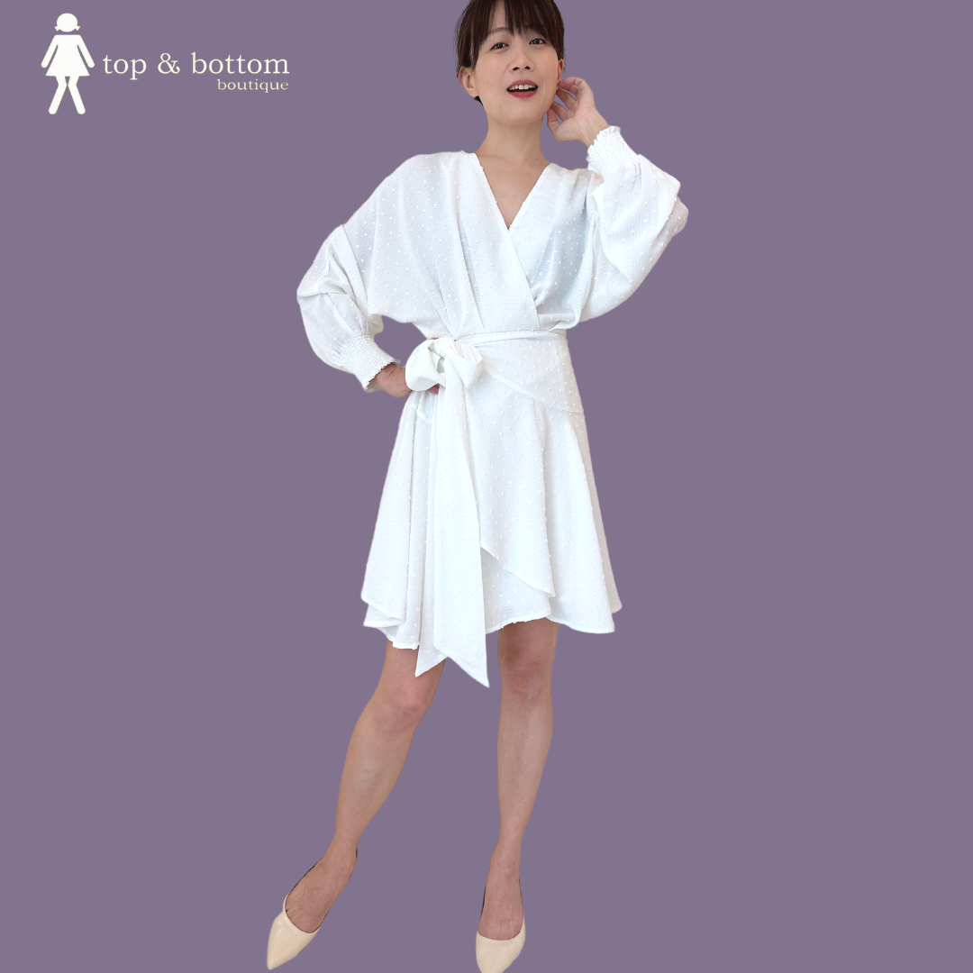 L/SLEEVE DOTTED DRESS