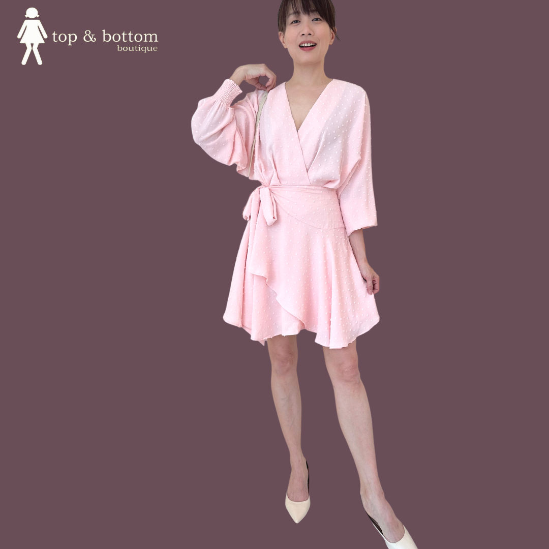 L/SLEEVE DOTTED DRESS