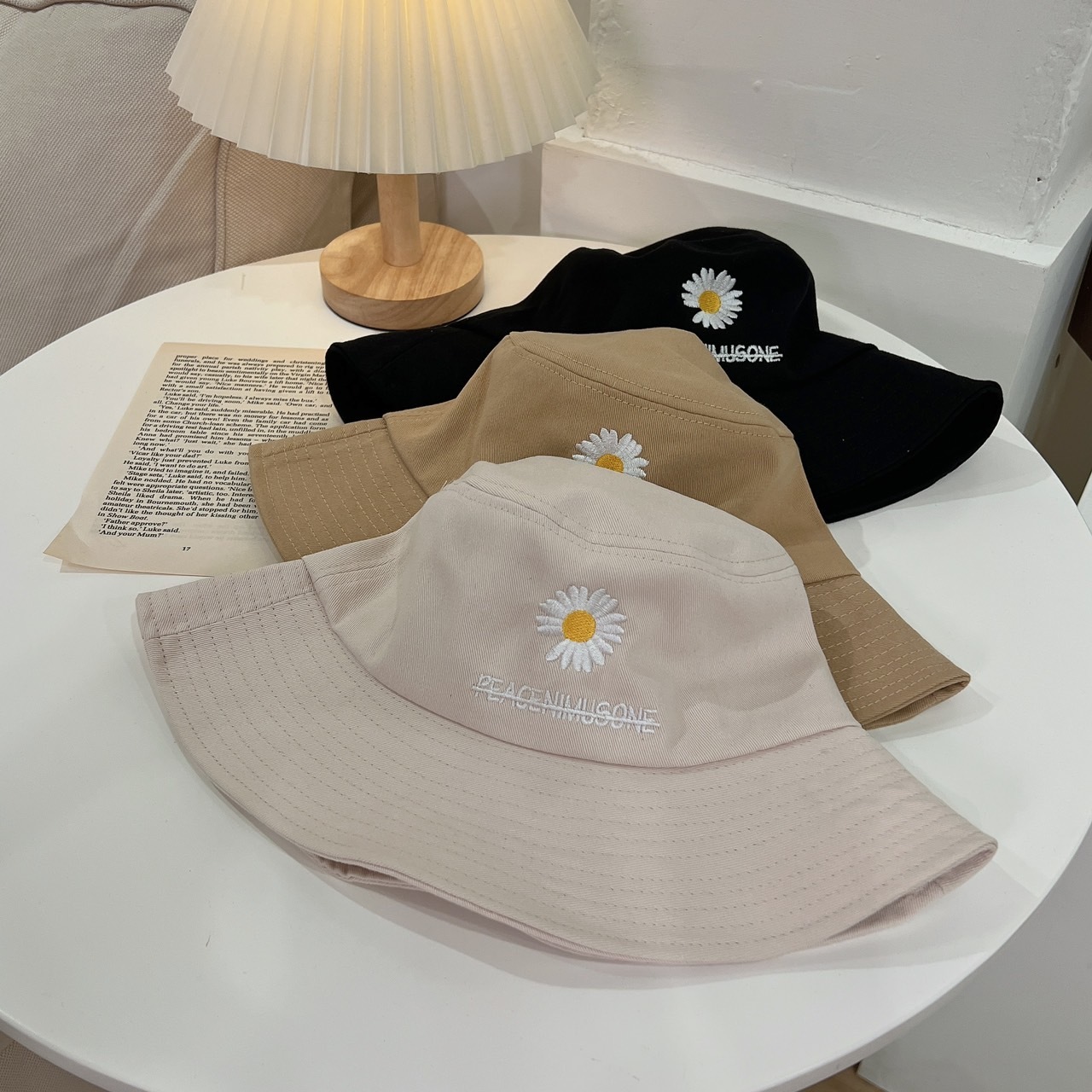 夏日雞蛋花漁夫帽/現貨帶字款