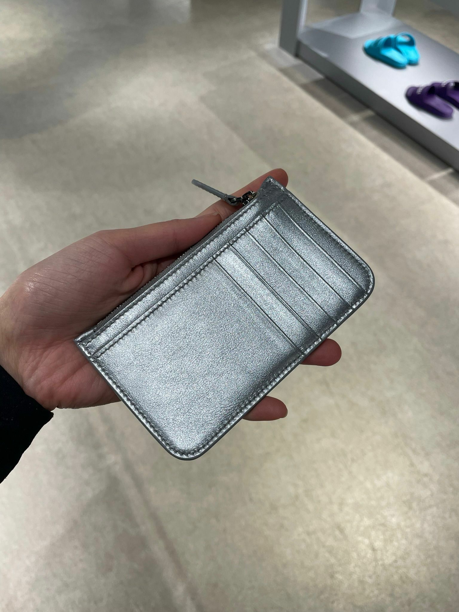 FBsales - Balenciaga silver logo card holder