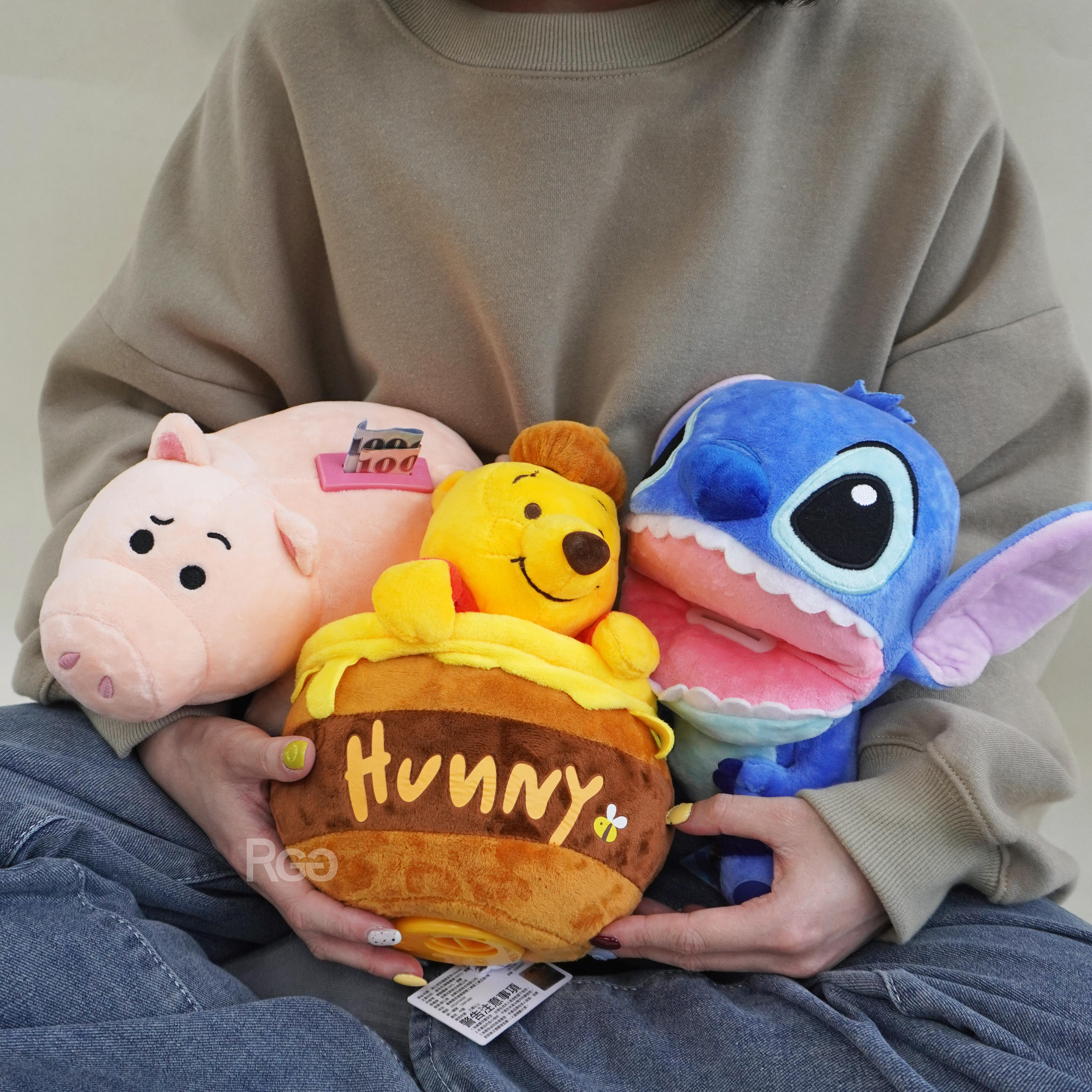 迪士尼Disney 火腿豬 史迪奇 小熊維尼 存錢筒