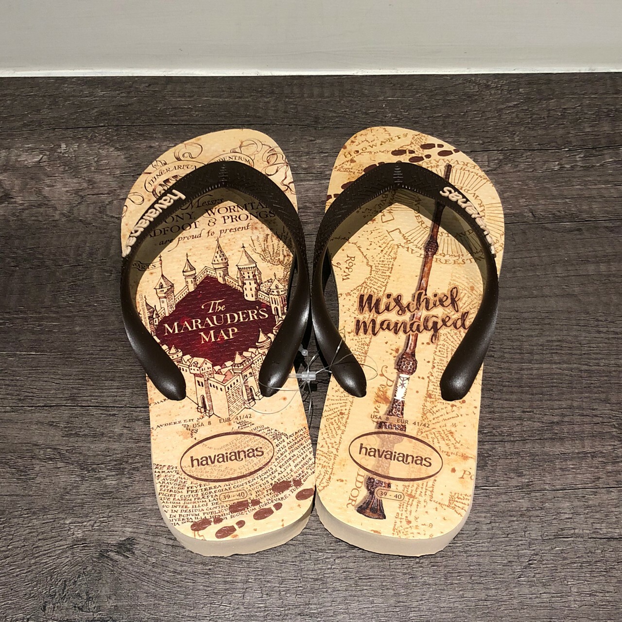 Havaianas 哈瓦仕 拖鞋 夾腳拖 哈利波特 卡其 男款 4141763-0570