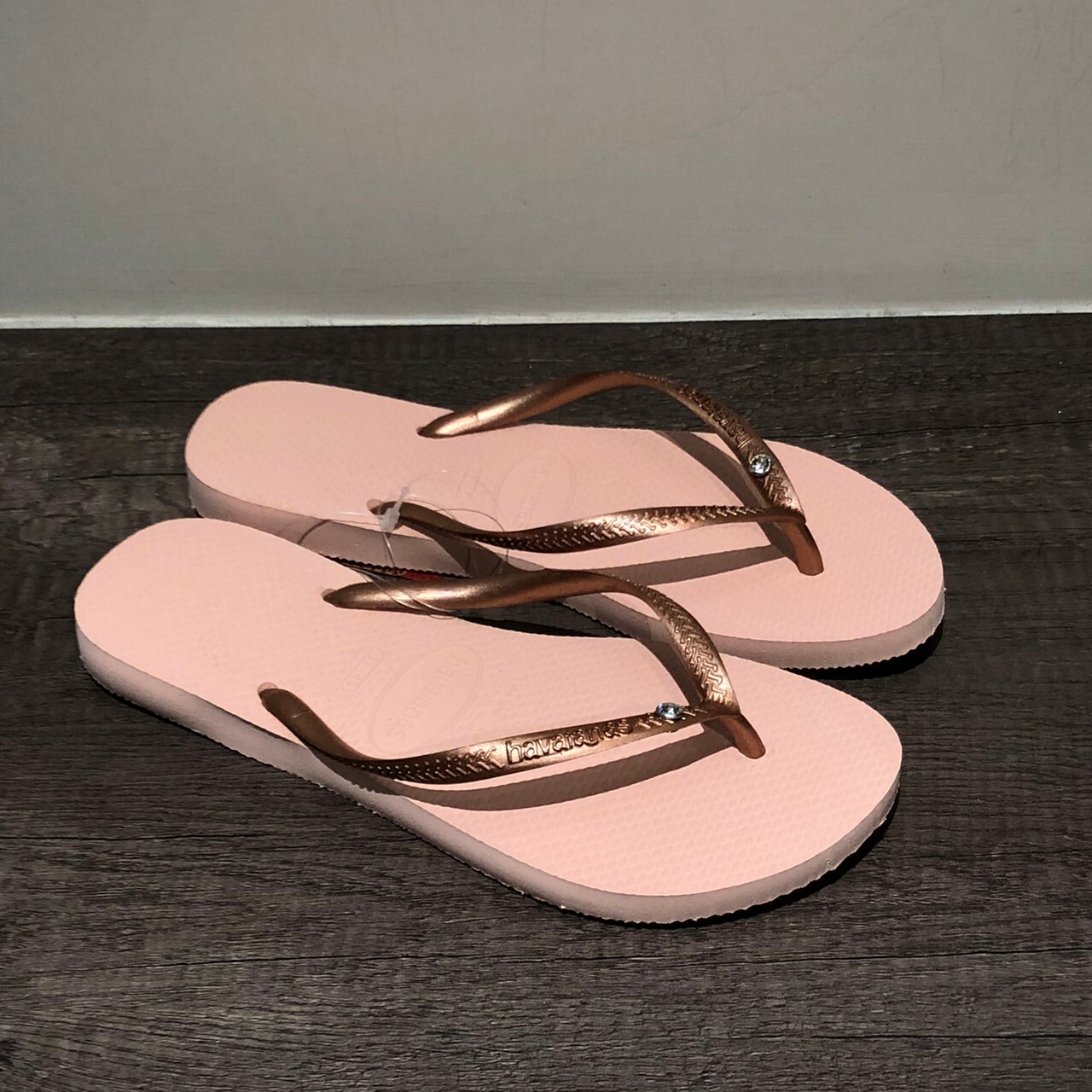 Havaianas 哈瓦仕 拖鞋 女鞋 夾腳拖 人字拖 施華洛世奇 女款 芭蕾粉 4145651-0076