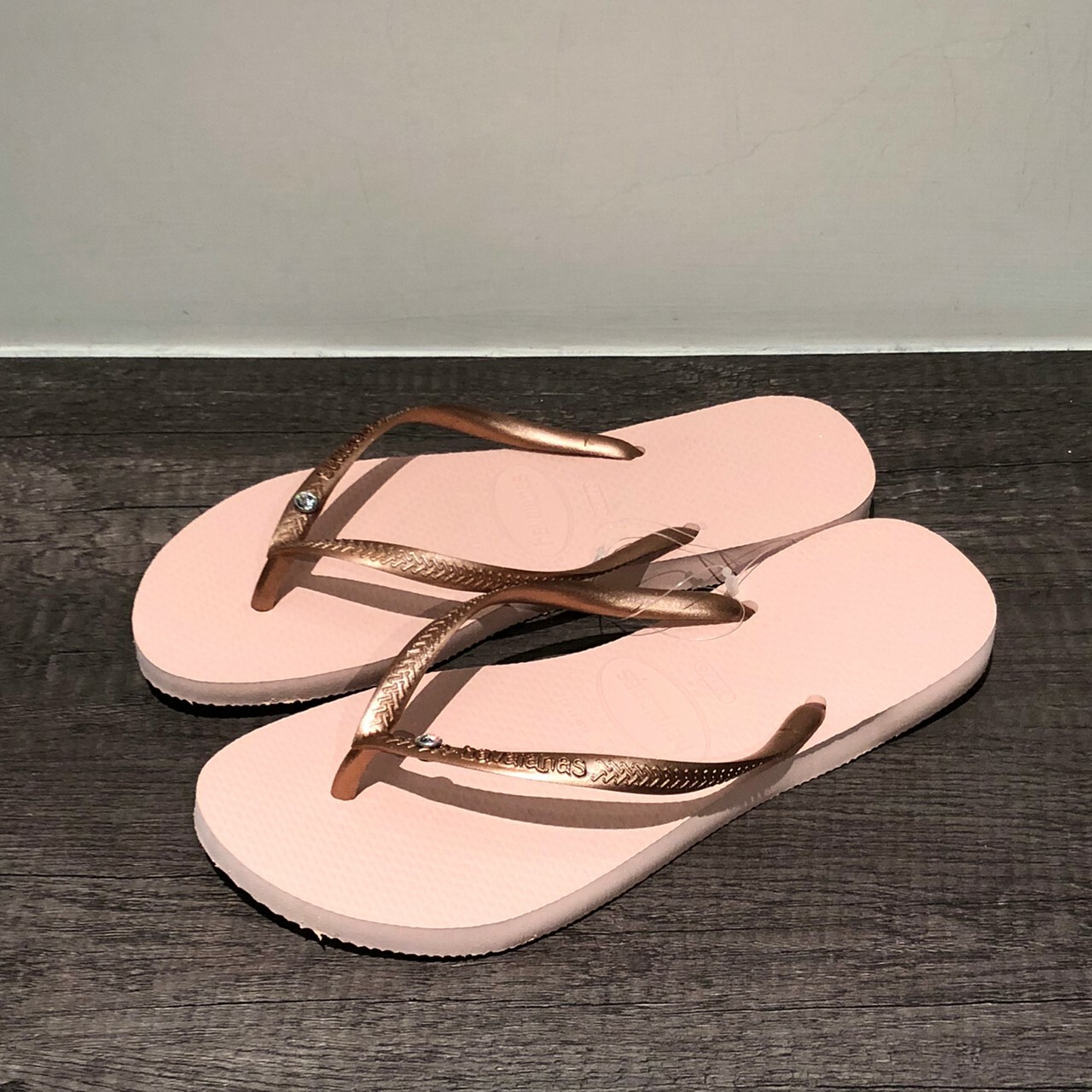 Havaianas 哈瓦仕 拖鞋 女鞋 夾腳拖 人字拖 施華洛世奇 女款 芭蕾粉 4145651-0076