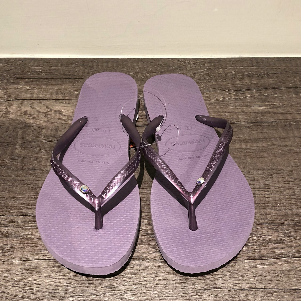Havaianas 哈瓦仕 拖鞋 女鞋 夾腳拖 人字拖 施華洛世奇 女款 紫色 4145651-1780