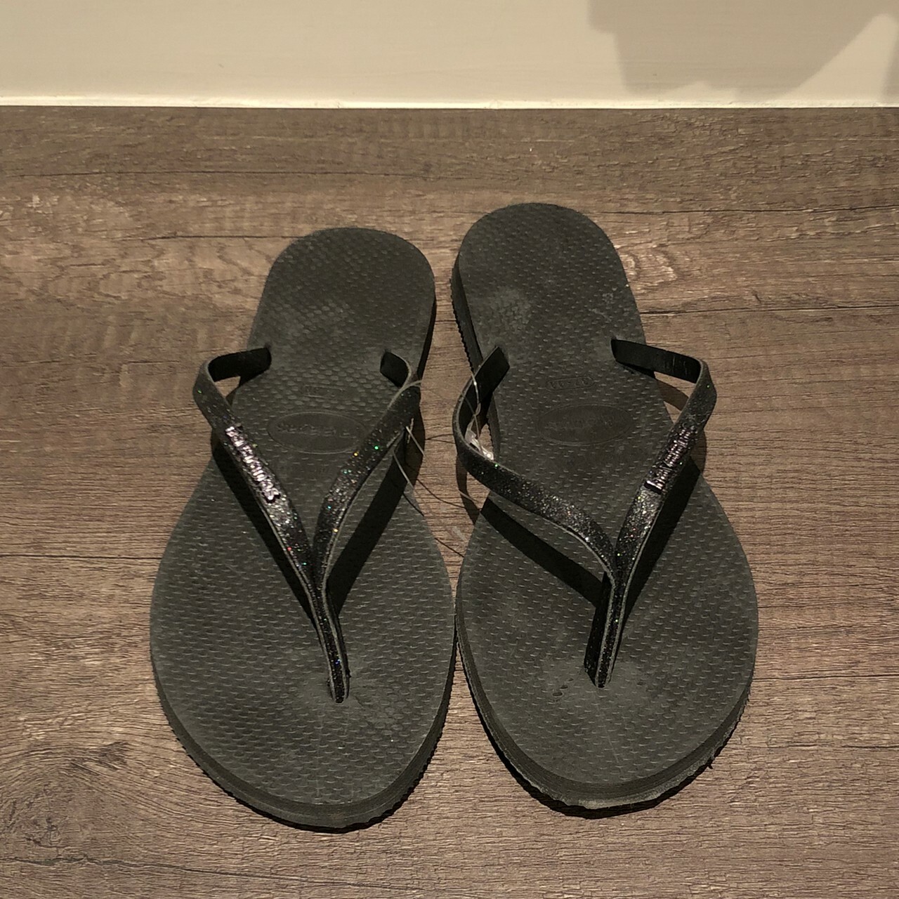 Havaianas 哈瓦仕 拖鞋 夾腳拖 亮片 黑 女款 4148041-0090