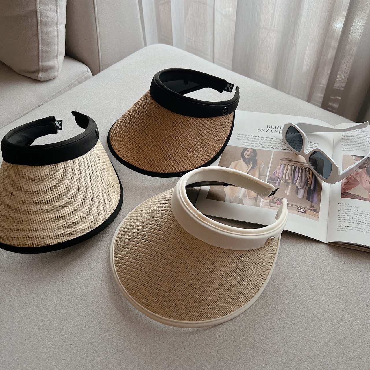 小G滾邊度假太陽帽/四色