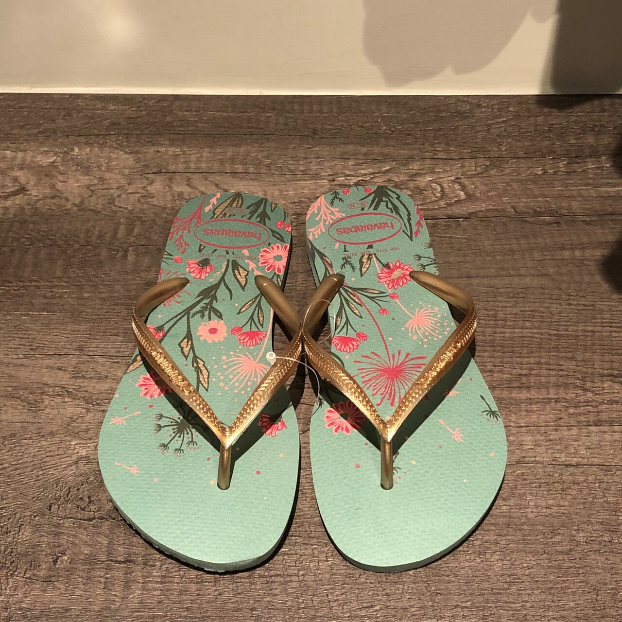 Havaianas 哈瓦仕 拖鞋 夾腳拖 花卉 女鞋 薄荷綠 4132823-1809