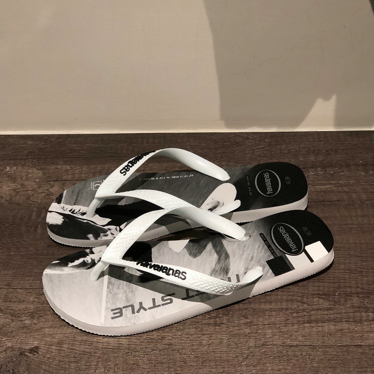 Havaianas 哈瓦仕 拖鞋 夾腳拖 滑板攝影系列 灰白 男款 4127920-2594
