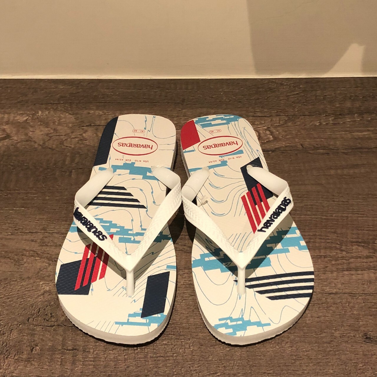 Havaianas 哈瓦仕 拖鞋 夾腳拖 幾何 白黑藍 男款 4103358-6349