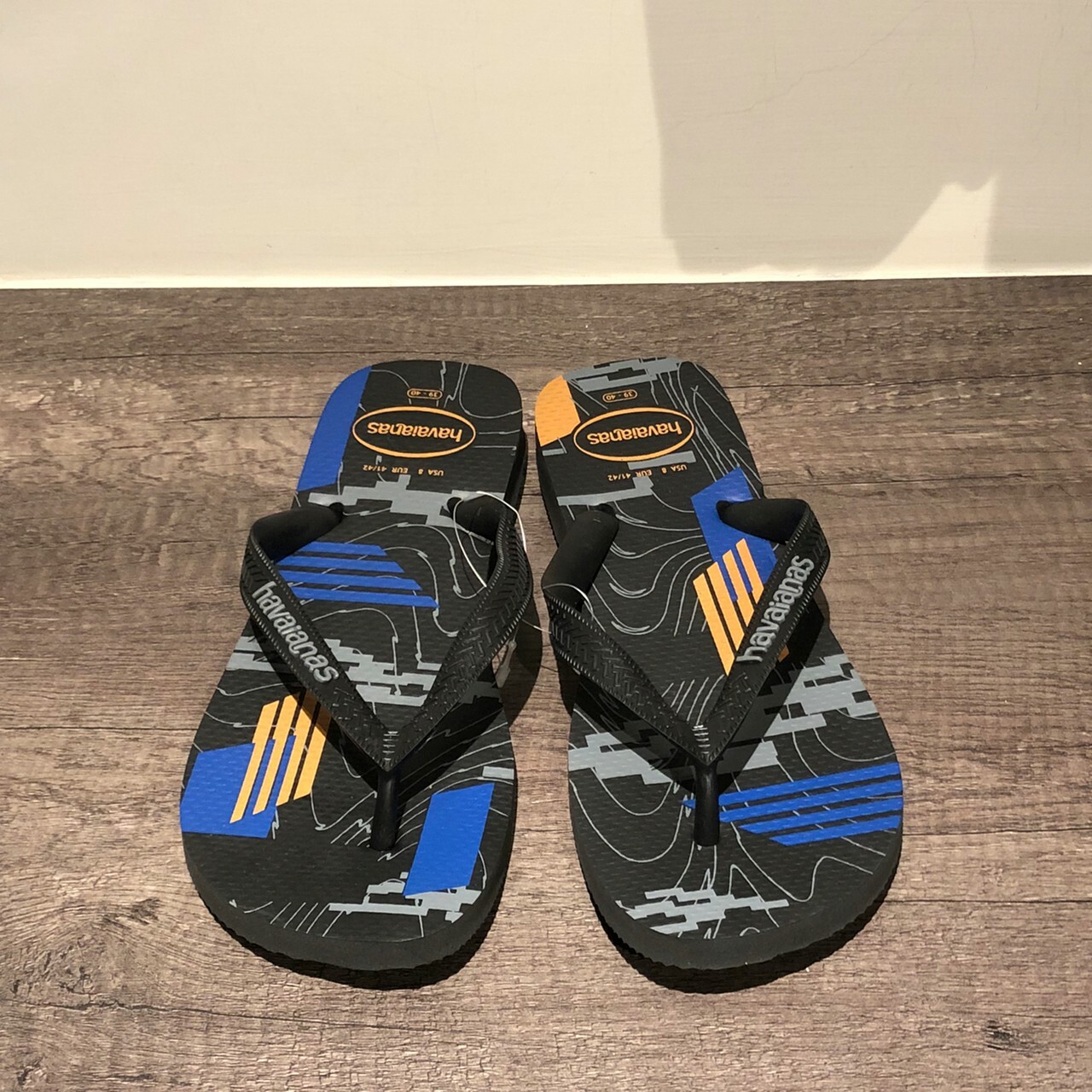 Havaianas 哈瓦仕 拖鞋 夾腳拖 幾何 黑藍灰 男款 4103358-7663
