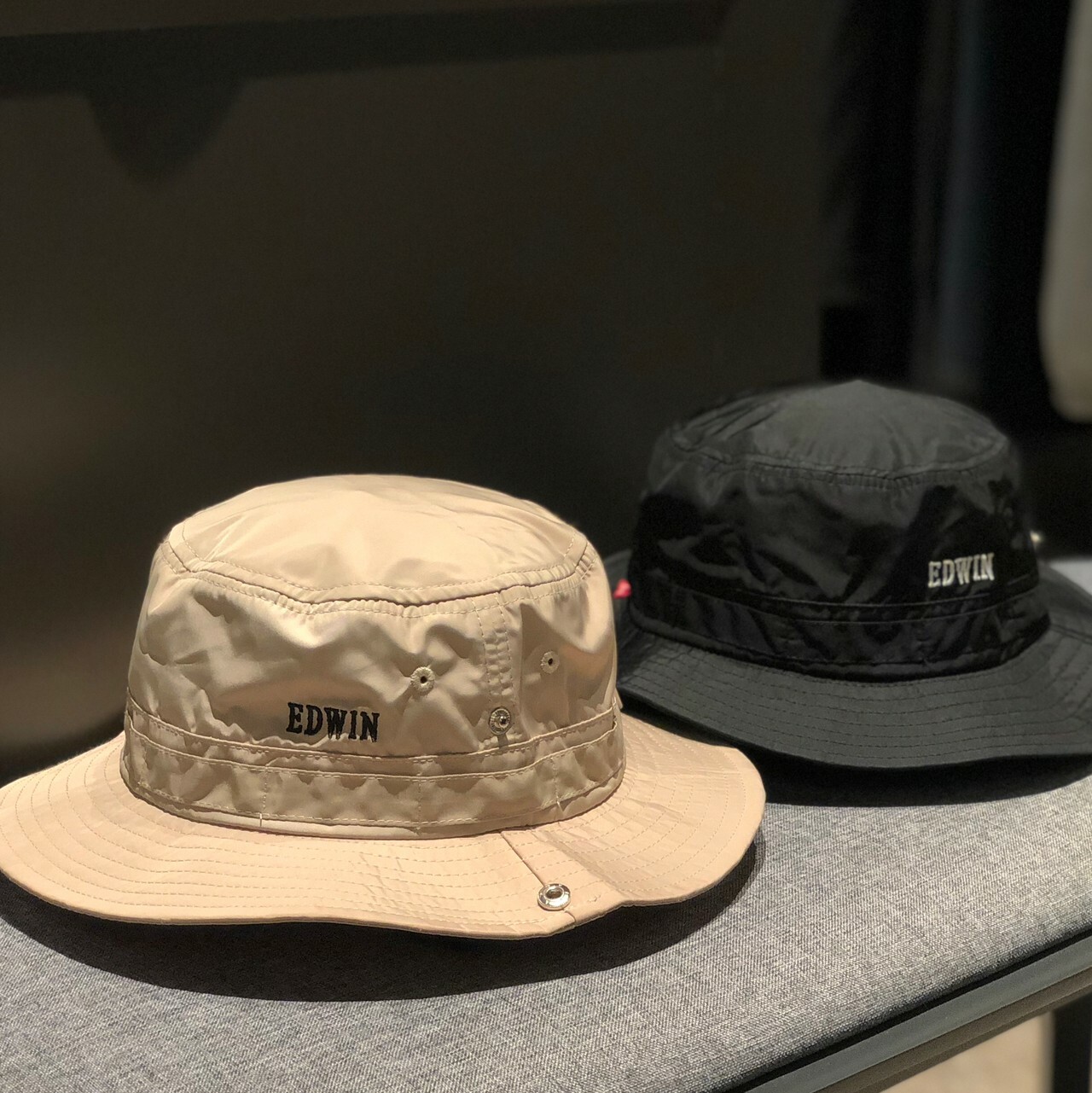 EDWIN 刺繡logo掛繩漁夫帽