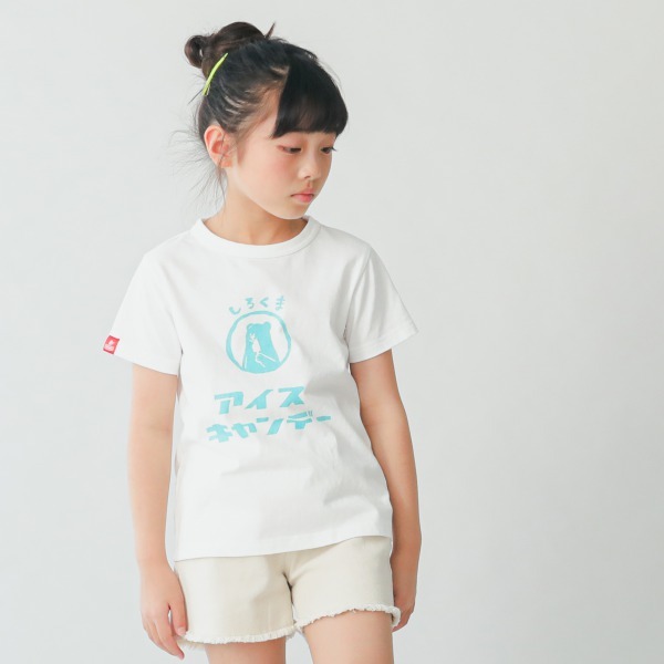 日本2nd 昭和 冰棒北極熊 天竺棉短袖上衣  (白色，100) 830134